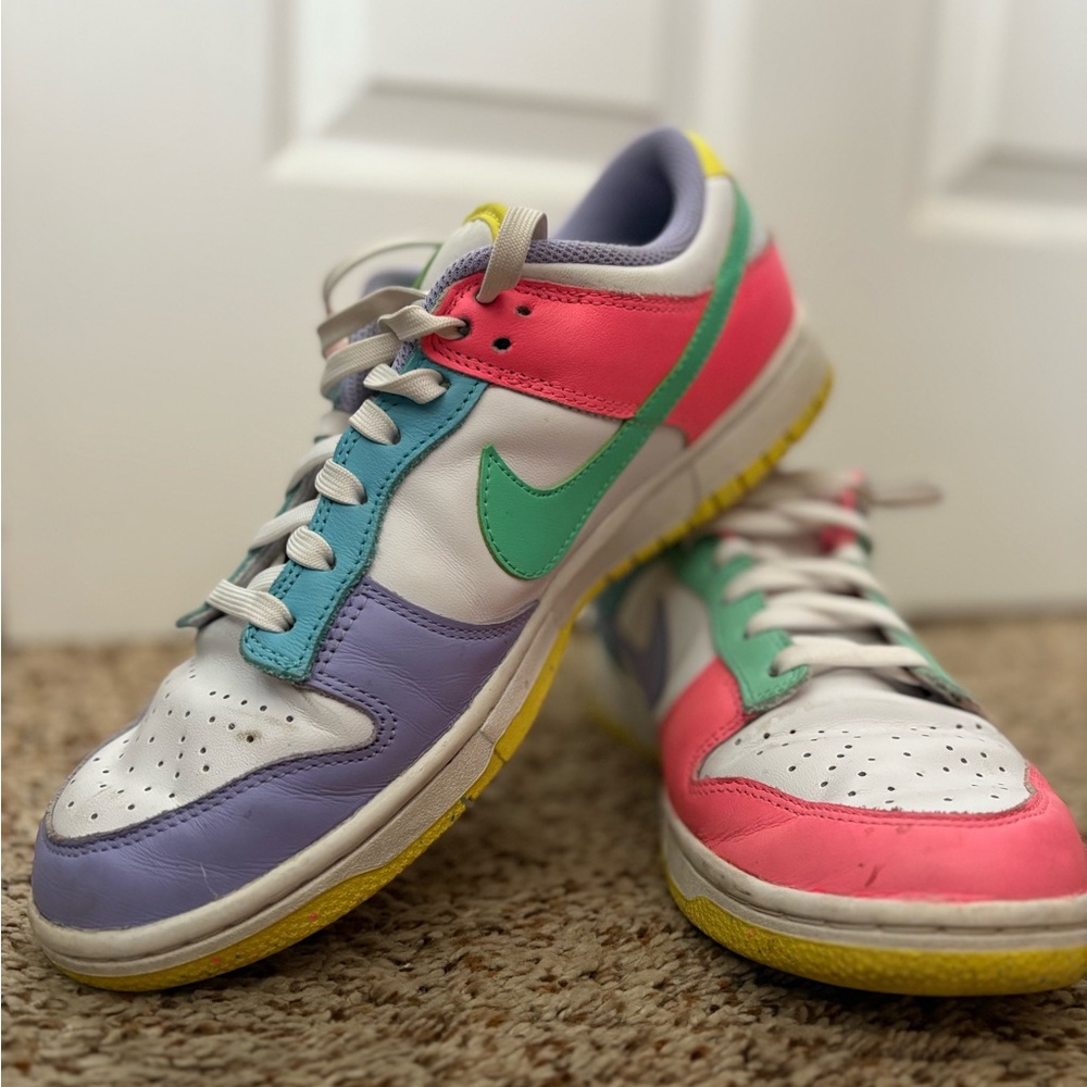 Nike Pink and Purple Athletic Shoes with Retro Design